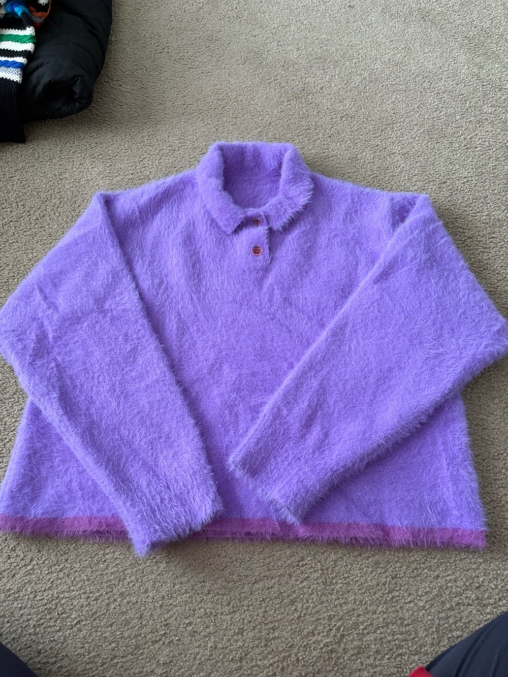 Jacquemus Le Polo Neve purple Sweater